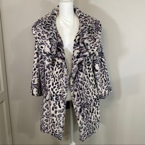 Oxford & Regent Leopard Faux Fur Coat